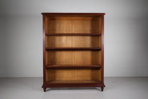 QUALITY LARGE 19TH CENTURY ANTIQUE OPEN BOOKCASE - ADDITIONAL PHOTO 3