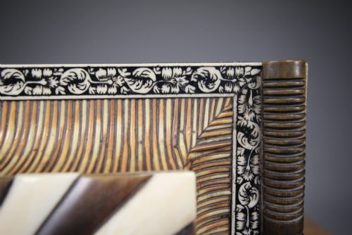 SUPERB REGENCY ANTIQUE SARCOPHAGUS SHAPED QUILL BOX - ADDITIONAL PHOTO 4