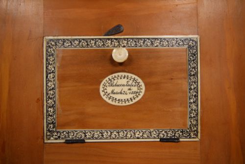 SUPERB REGENCY ANTIQUE SARCOPHAGUS SHAPED QUILL BOX - ADDITIONAL PHOTO 6
