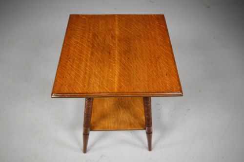 Edwardian Goodyers Antique Oak Side Table by William Birch - Labelled View II