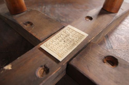 Edwardian Goodyers Antique Oak Side Table by William Birch - Labelled View III