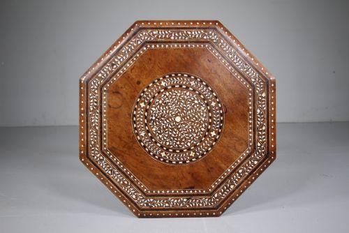 QUALITY EDWARDIAN ANTIQUE MOORISH INLAID SIDE TABLE - ADDITIONAL PHOTO 2