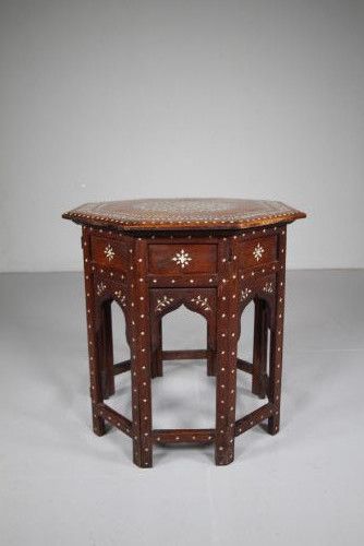 QUALITY EDWARDIAN ANTIQUE MOORISH INLAID SIDE TABLE - ADDITIONAL PHOTO 4