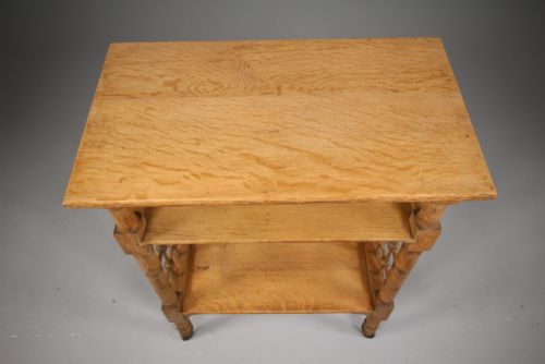 LIBERTYS ANTIQUE OAK SIDE TABLE BY LEONARD WYBURD - ADDITIONAL PHOTO 2