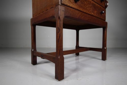 FABULOUS STANLEY WEBB DAVIES 1930S OAK WRITING BUREAU - ADDITIONAL PHOTO 5