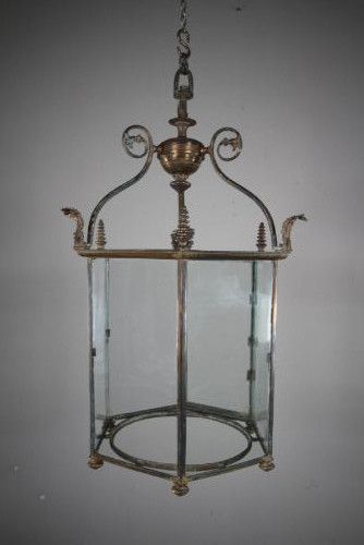Beautiful English 18th Century Antique Bronze Hall Lantern