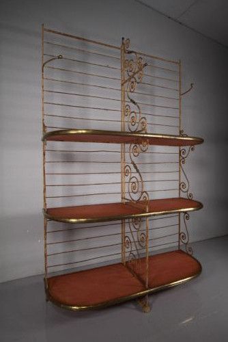 Large 19th Century Parisian Antique Baker's Wrought Iron Rack - Stamped