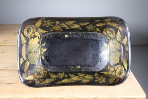 REGENCY ANTIQUE PAPIER MACHE TRAY BY CLAY OF COVENT GARDEN