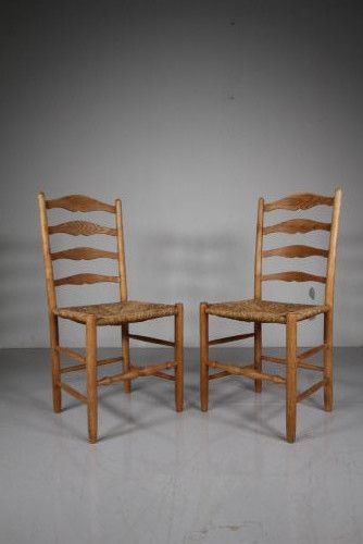 Pair of 1920’s Ed Gardiner Oak Chairs – Stamped