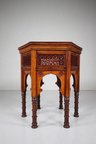 English 19th Century Antique Moorish Inspired Side Table- High Quality