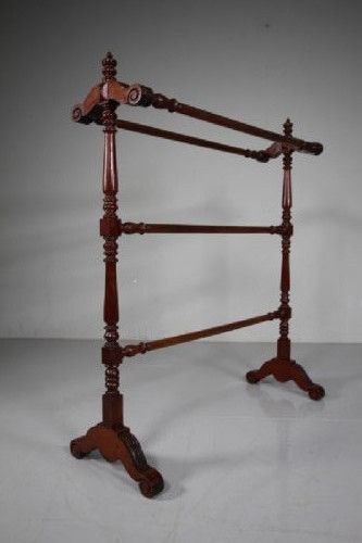 Large Oversized William IV Antique Clothes / Towel Rail