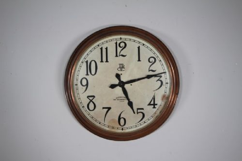 English Edwardian Antique Large Factory Wall Clock