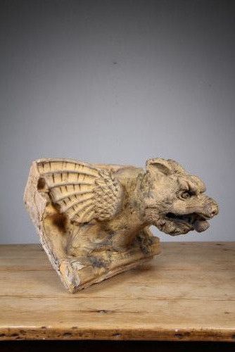 Wonderful 19th Century English Antique Terracotta Gargoyle