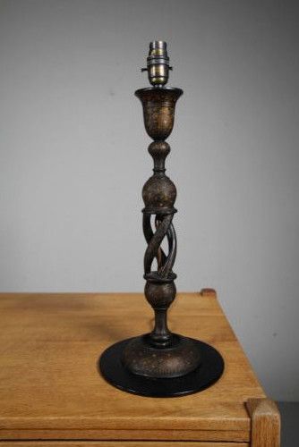 Tall Kashmiri 1920’S Twist Table Lamp – Rewired