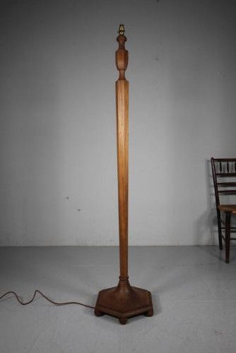 Heals of London 1920’S Walnut Floor Lamp – Rewired