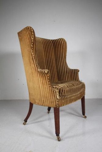 Ample English Georgian Antique Barrel Back Armchair