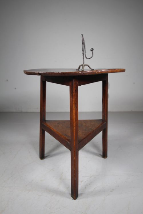 English Georgian Antique Oak Cricket Table