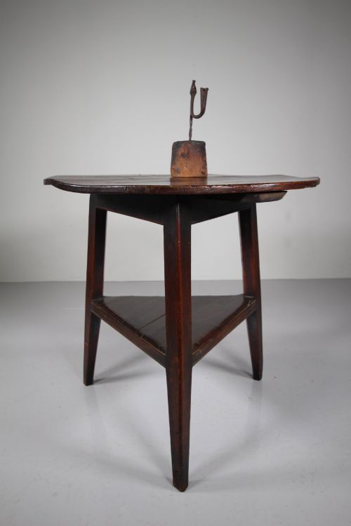 English 18th Century Antique Oak Cricket Table