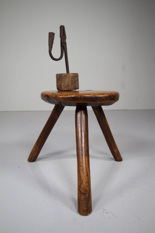 18th Century English Antique Cheese Stand Stool