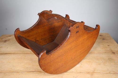 Arthur Simpson 1920'S Oak Book Trug - Labelled
