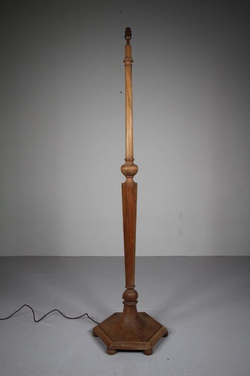 Heals 1930’S Walnut Floor Lamp – Rewired