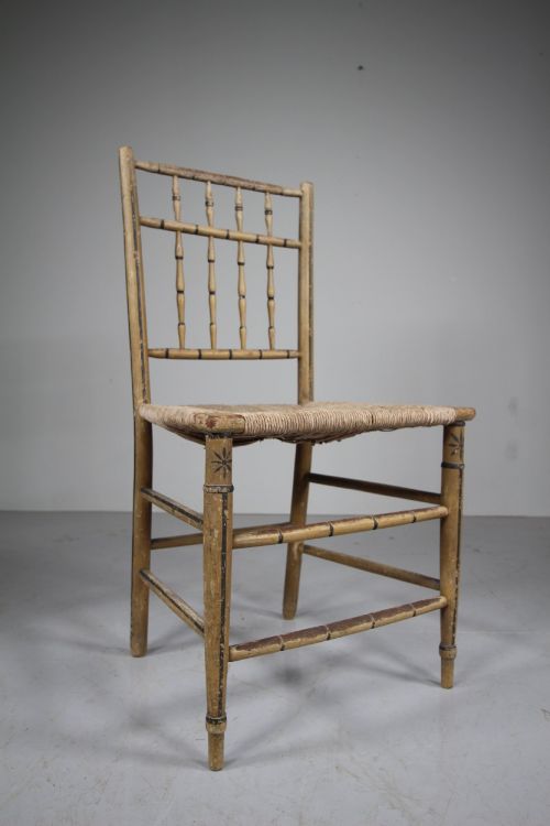 Original Painted English Antique Side Chair