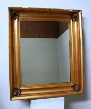 Antique English Regency Gilt Leaf Mirror