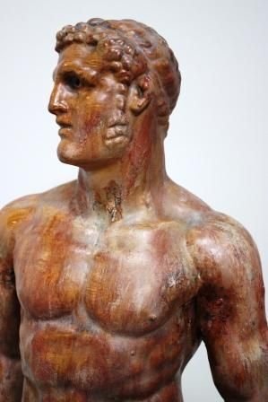 Large Antique Victorian 'Achilles' Plaster Figure