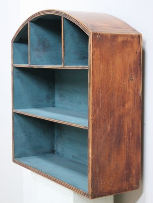 Antique Regency Painted Pine Wall Shelf