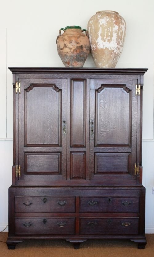 Antique 18th Century Oak Housekeepers Cupboard