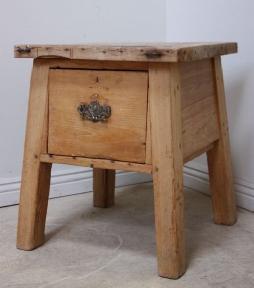 Antique Victorian Scrubbed Pine Butcher's Block