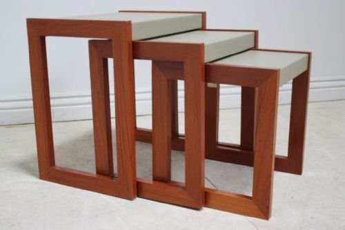 Vintage 1950'S Oak Nest of Tables by Easden's