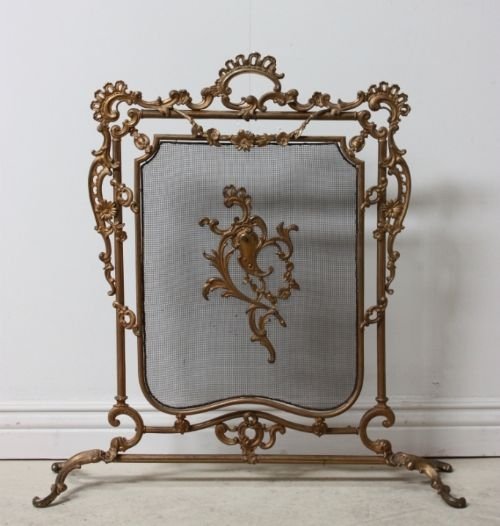 19th Century Gilt Brass Spark Guard