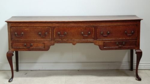 Early Georgian Antique Oak Dresser Base