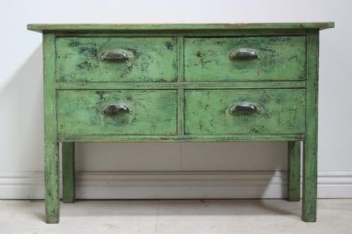 Antique Painted Pine Side Table