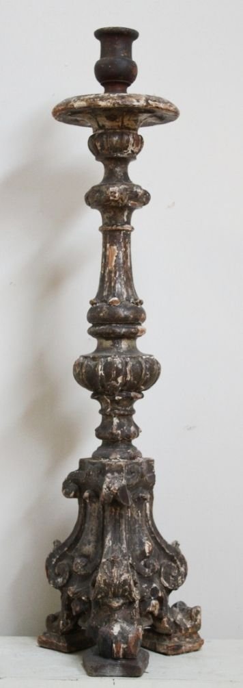 18th Century Italian Antique Pine Candlestand