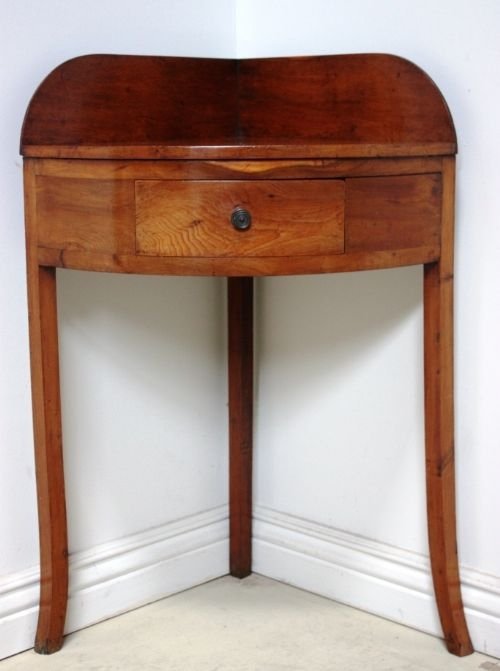 Georgian Antique Yew Wood Corner Stand