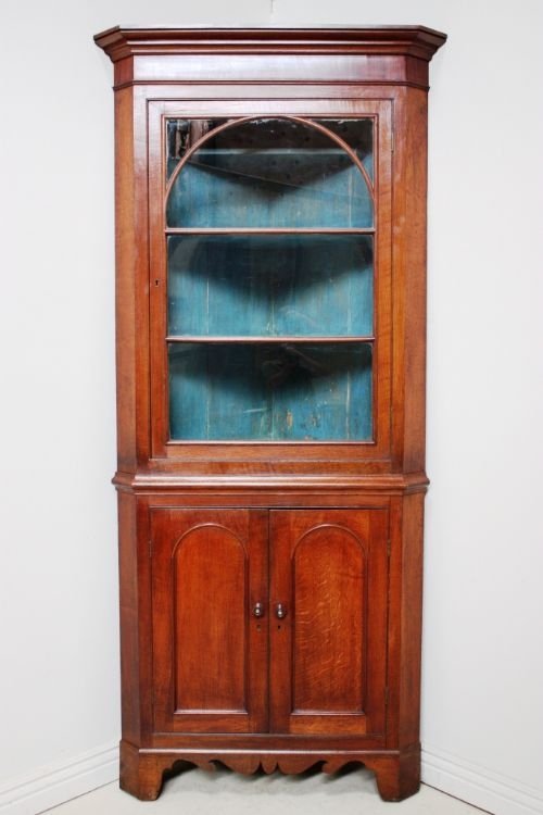 Welsh Antique Early 19th Century Corner Cupboard