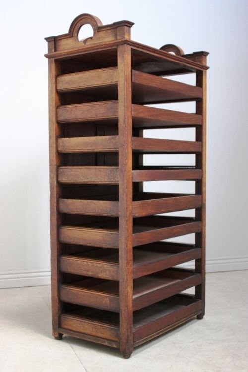 Antique Oak Edwardian Baker's Rack
