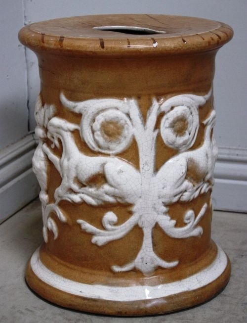 Antique 19th Century Pottery Garden Seat