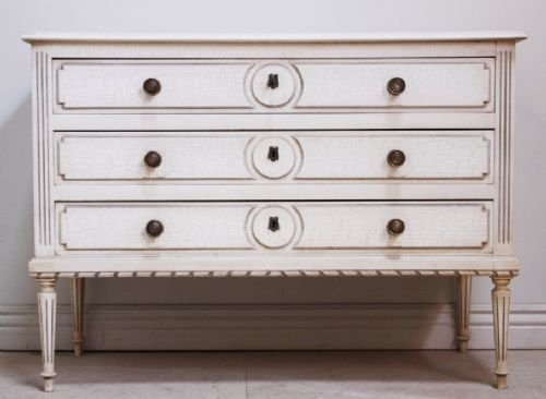 Quality Empire Style Antique Commode Chest