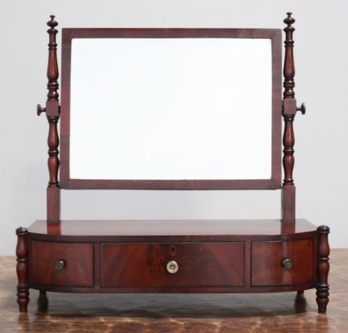 Regency Antique Mahogany Toilet Mirror
