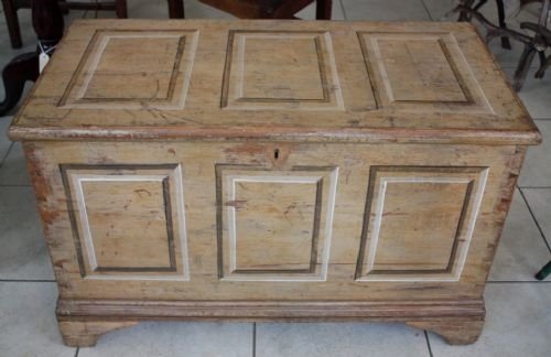 Victorian Antique Painted Pine Blanket Box