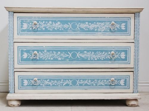 English Painted Pine Chest of Drawers