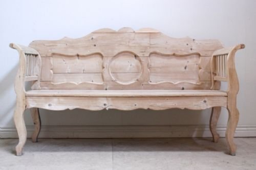 19th Century Pine Garden/conservatory Seat