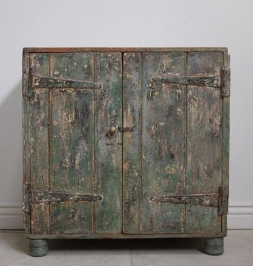 Antique 'Suffolk' Food Cupboard. Original Paint.