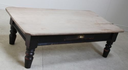 Mid-victorian Antique Painted Pine Coffee Table