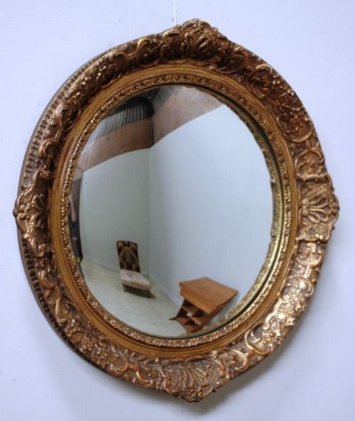 1930'S Gilt Convex Mirror