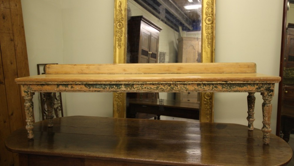 English Antique Painted Pine Window Seat