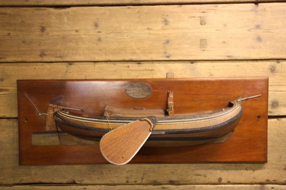 Superb Large Antique Mounted Ships Hull